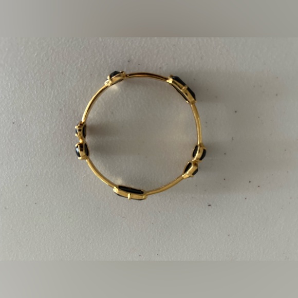 Kate Spade black and gold bangle with various shaped gems - Picture 3 of 5